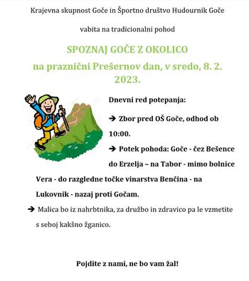 Spoznaj Goče z okolico