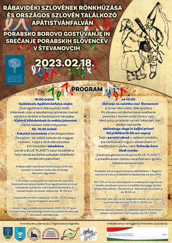 Porabsko borovo gostüvanje in srečanje porabskih Slovencev v Števanovcih