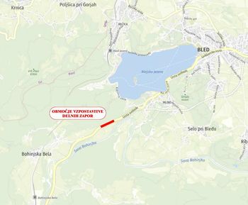 Delne zapore ceste med Bledom in Bohinjsko Belo zaradi sanacije plazu
