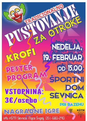Pustovanje za otroke v Sevnici, pridi tudi ti 