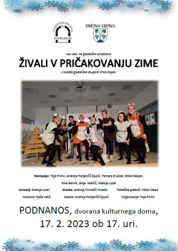 Gledališka predstava: ŽIVALI V PRIČAKOVANJU ZIME 