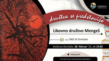 Predstavitev delovanja Likovnega društva Mengeš v Knjižnici Domžale