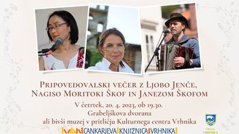 Pripovedovalski večer z Ljobo Jenče, Nagiso Moritoki Škof in Janezom Škofom