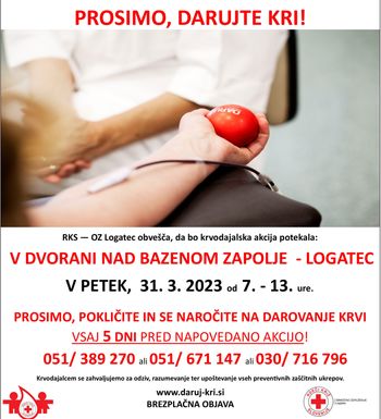 Krvodajalska akcija RKS - OZ Logatec