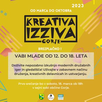 Kreativa izziva v Gorjah