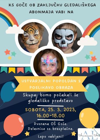 Ustvarjalni popoldan s poslikavo obraza 