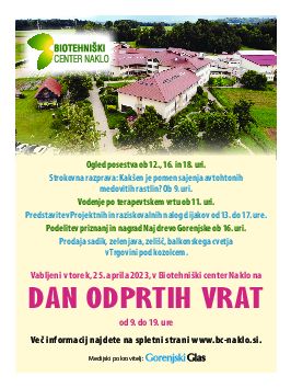 Dan odprtih vrat v Biotehniškem centru Naklo