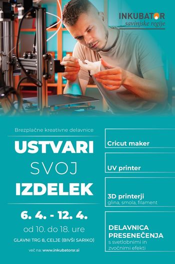 Inkubator Savinjske regije predstavlja: Pop-up kreativne delavnice v mestu