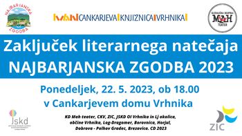 Zaključek literarnega natečaja: Najbarjanska zgodba 2022