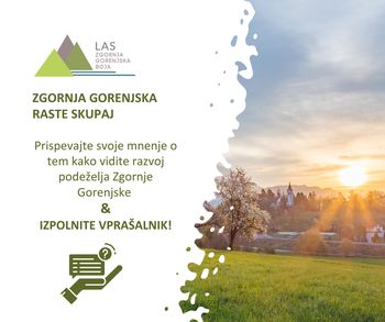 Sodeluj pri oblikovanju strategije lokalnega razvoja Zgornje Gorenjske