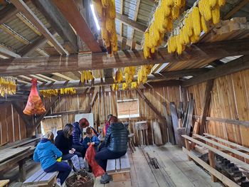 Tradicionalna prireditev - prikaz starih kmečkih opravil - luščenje koruze