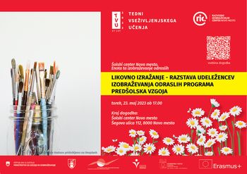 Likovno izražanje - Razstava udeležencev izobraževanja odraslih programa predšolska vzgoja