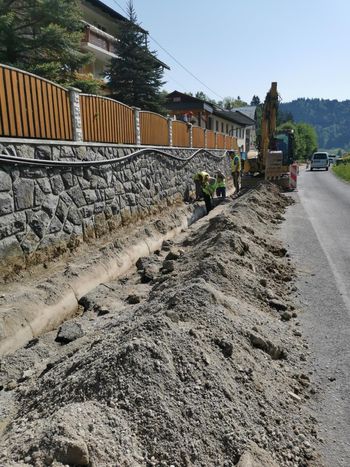 Gradnja pločnikov od križišča pri Kafurju do Čeferina