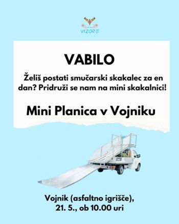 Smučarsko društvo Vizore vabi na MINI PLANICO v Vojniku Smučarsko društvo Vizore vabi na MINI PLANICO v Vojniku