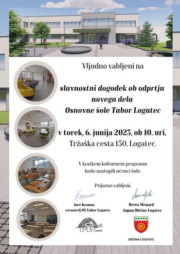 Odprtje novega dela OŠ Tabor Logatec