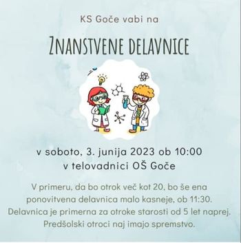 Znanstvene delavnice na Gočah