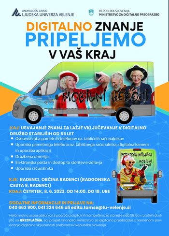 »Mobilni heroji« - digitalno opismenjevanje starejših