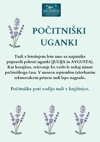 POČITNIŠKI UGANKI