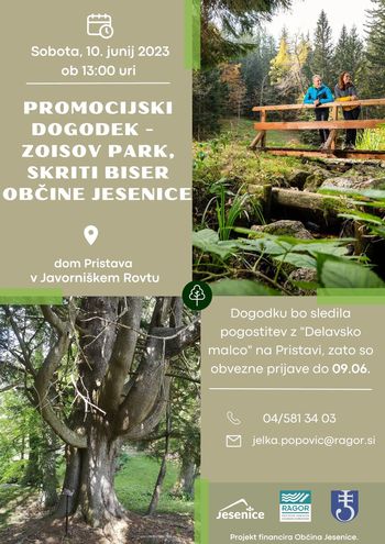 Zoisov park - skriti biser občine Jesenice