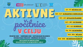 Aktivne počitnice v Mestni občini Celje za lepe in ustvarjalne poletne dni