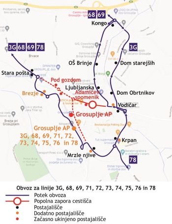 Obvozi linij LPP zaradi dirke Po Sloveniji Obvozi linij LPP zaradi dirke Po Sloveniji