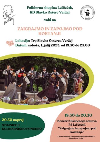 Zaigrajmo in zapojmo pod kostanji 