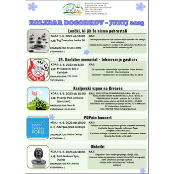 KOLEDAR DOGODKOV - JUNIJ 2023