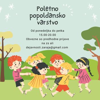 Počitniško popoldansko varstvo v Žalcu