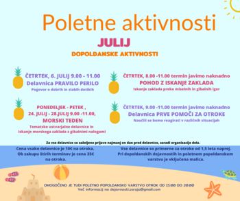 Julijske aktivnosti pri Dejavnosti Zaraja
