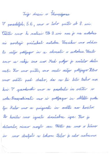 NAŠA ŠOLA V NARAVI