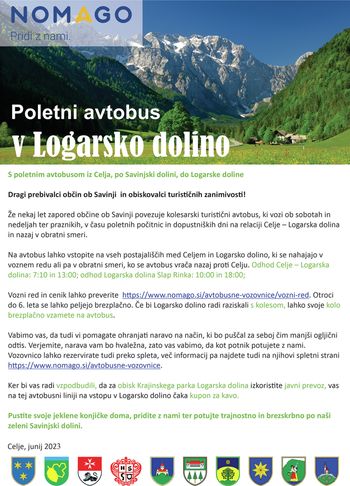S poletnim avtobusom iz Celja po Savinjski dolini do Logarske doline