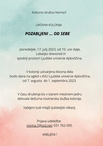Likovna kolonija POZABLJENI ... OD SEBE