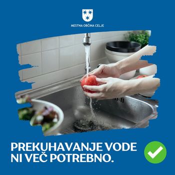 Pitne vode ni treba več prekuhavati