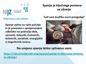Spanje je ključnega pomena za zdravje