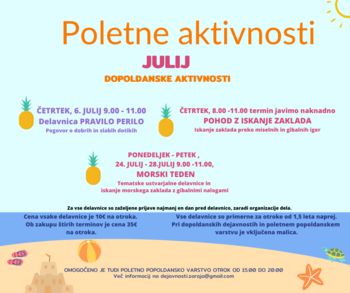 Počitniške dejavnosti pri Dejavnosti Zaraja