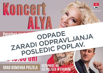 Poletni večeri: Koncert ALYA - ODPADE ZARADI ODPRAVLJANJA POSLEDIC POPLAV