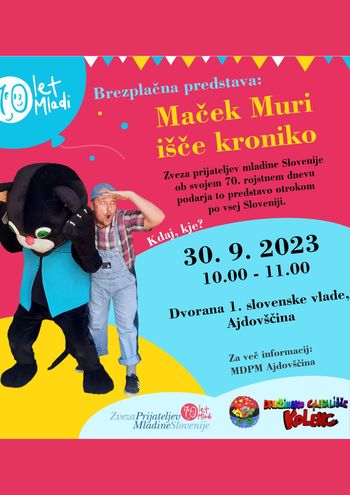 Brezplačna predstava MAČEK MURI IŠČE KRONIKO