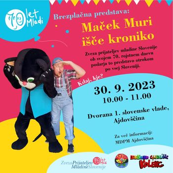 Gledališka predstava za otroke MAČEK MURI IŠČE KRONIKO