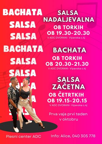 SALSA IN BACHATA od oktobra dalje