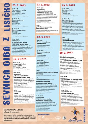 Brezplačne vadbe v Sevnici preko projekta Sevnica giba z Lisičko 2023