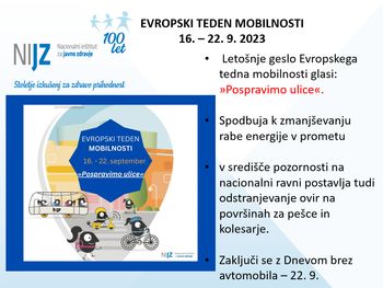 Evropski teden mobilnosti: »Pospravimo ulice«