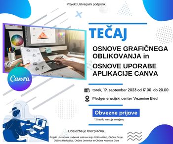 Tečaj: Osnove grafičnega oblikovanja in osnove uporabe aplikacije Canva