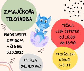 ZMAJČKOVA TELOVADBA 3-5LET 