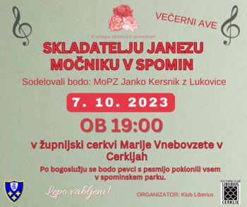 SKLADATELJU JANEZU MOČNIKU V SPOMIN