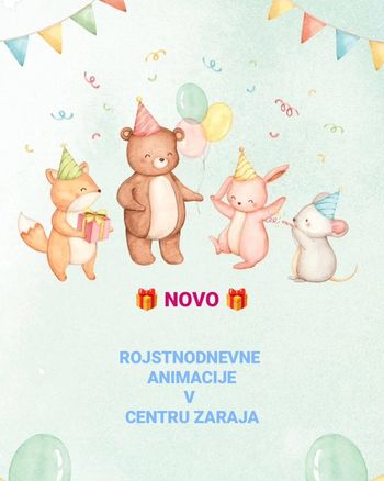 Rojstnodnevne animacije v Centru Zaraja v Žalcu