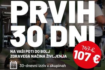 Skupinski izziv "Prvih 30 dni" na poti do bolj zdravega življenjskega sloga