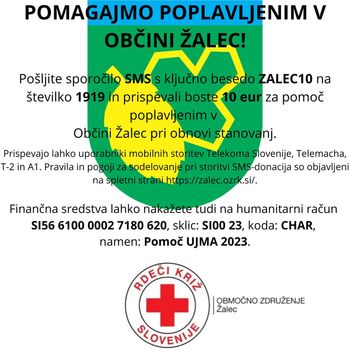 POMAGAJMO POPLAVLJENIM V OBČINI ŽALEC!