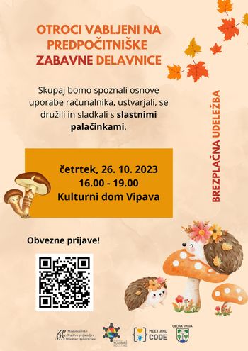 Predpočitniške zabavne delavnice v Vipavi