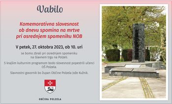 Komemoracija pri osrednjem spomeniku NOB na Polzeli
