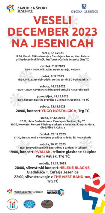 Veseli december na Jesenicah